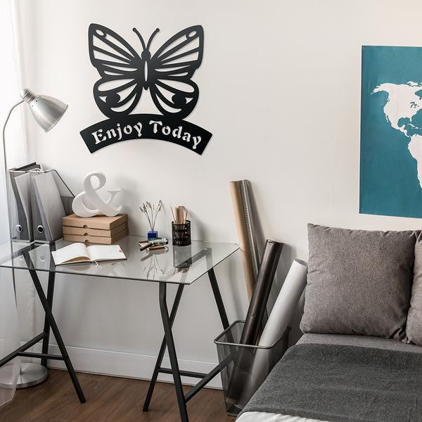 Butterfly Monogram Cut Metal Sign Metal House Sign