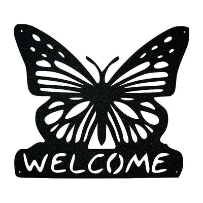 Butterfly Welcome Sign Metal Sign Monogram Metal Shop