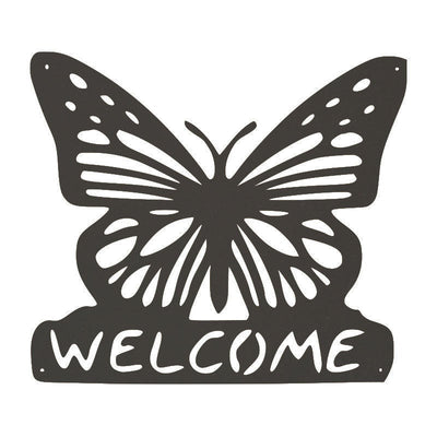 Butterfly Welcome Sign Metal Sign Monogram Metal Shop