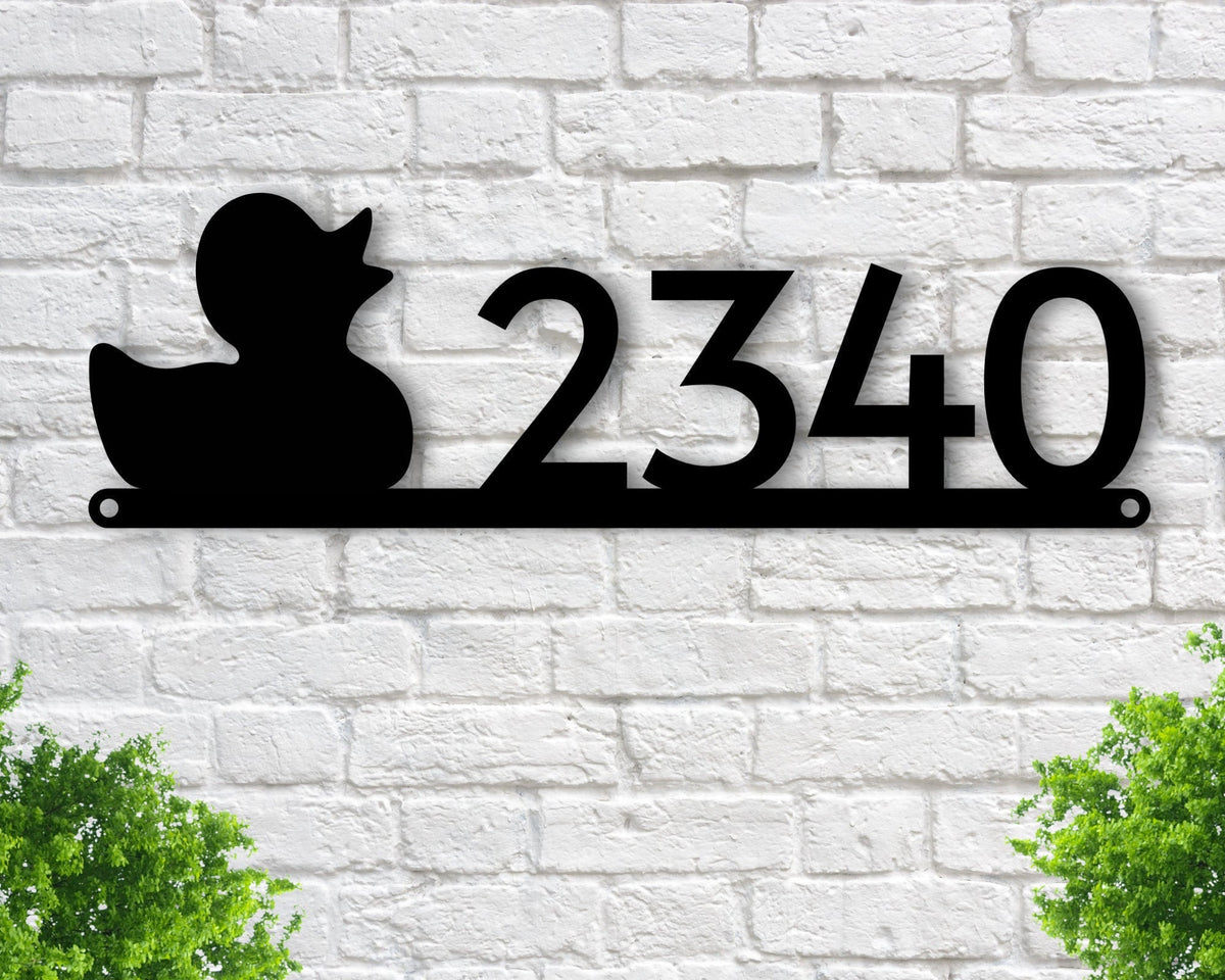 Duck Address Sign Duck Metal Sign Metal Duck Sign Hunting Sign Hunting Decor Hunting Camp Sign Hunter Gift Address Plaque Metal Sign