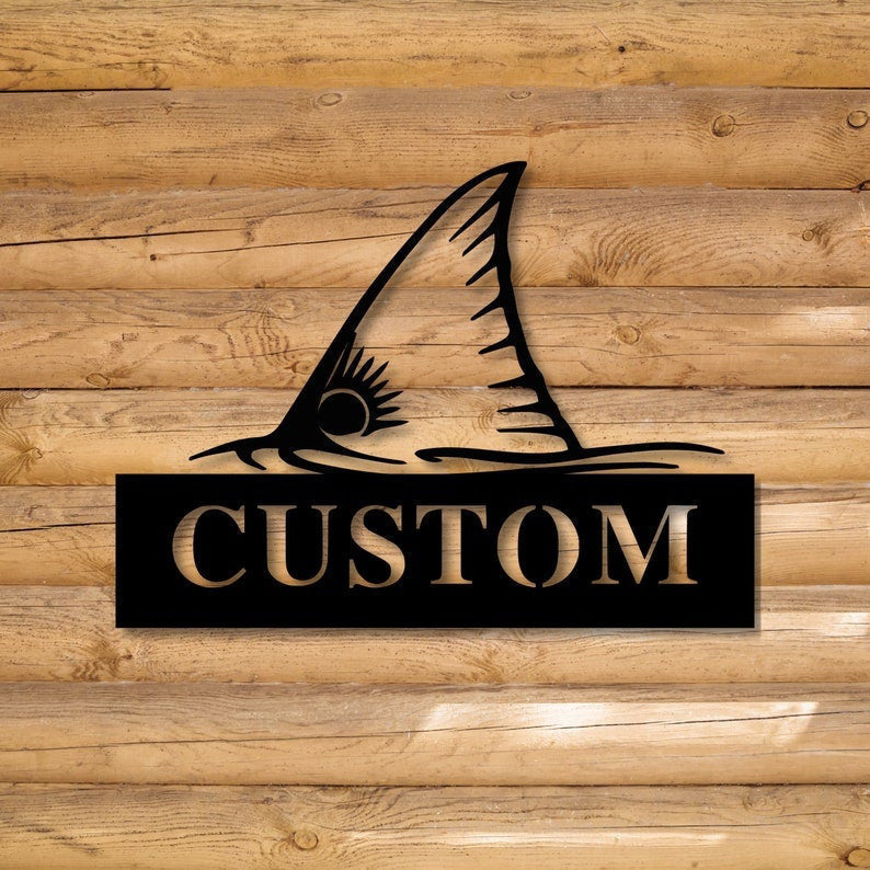 Custom Redfish Sign Metal Fish Sign Personalized Name Fish Sign Fish Address Sign L Gift For Fisherman Redfish Deep Sea Decor
