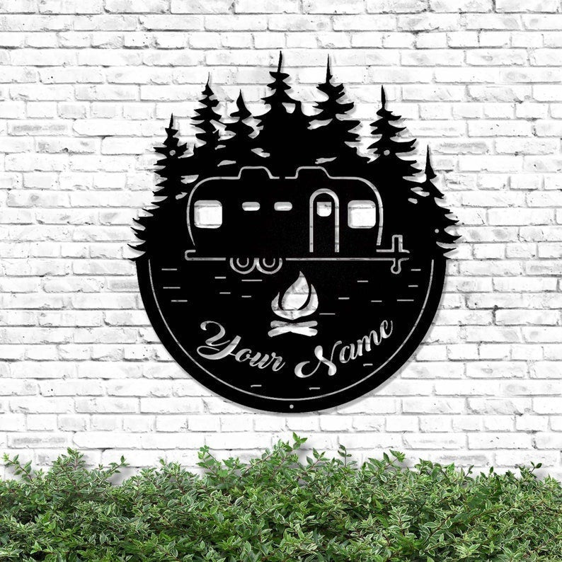 Campfire Metal Sign Metal Camping Sign Camping Personalized Sign Custom Metal Sign Camping Decor Outdoor Metal Sign Forest Camp Sign