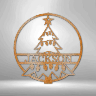 Personalized Christmas Tree Monogram Christmas Gift Idea Holiday Housewarming Gift