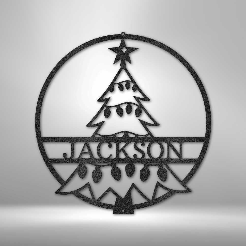 Personalized Christmas Tree Monogram Christmas Gift Idea Holiday Housewarming Gift