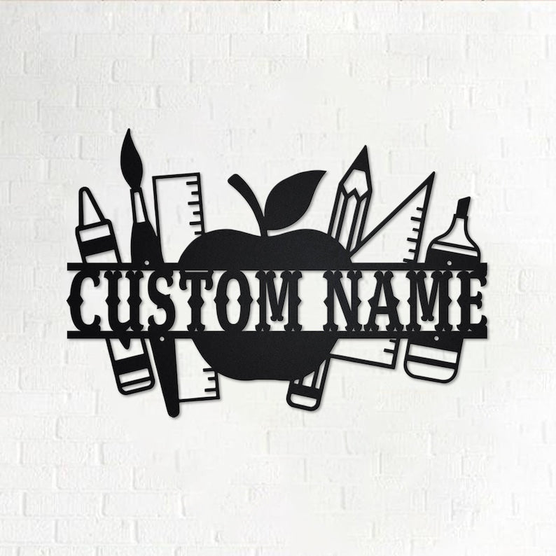 Custom Teacher Split Personalized Teacher Name Sign Decoration For Room Teacher Custom Teacher Teacher Gift