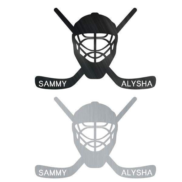 Hockey Sticks Monogram Customized Metal Signs Custom Metal Sign Custom Signs Metal Sign