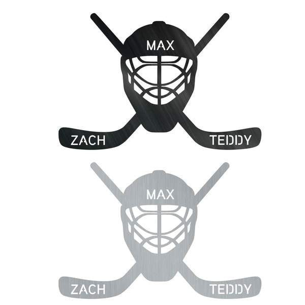 Hockey Sticks Monogram Customized Metal Signs Custom Metal Sign Custom Signs Metal Sign