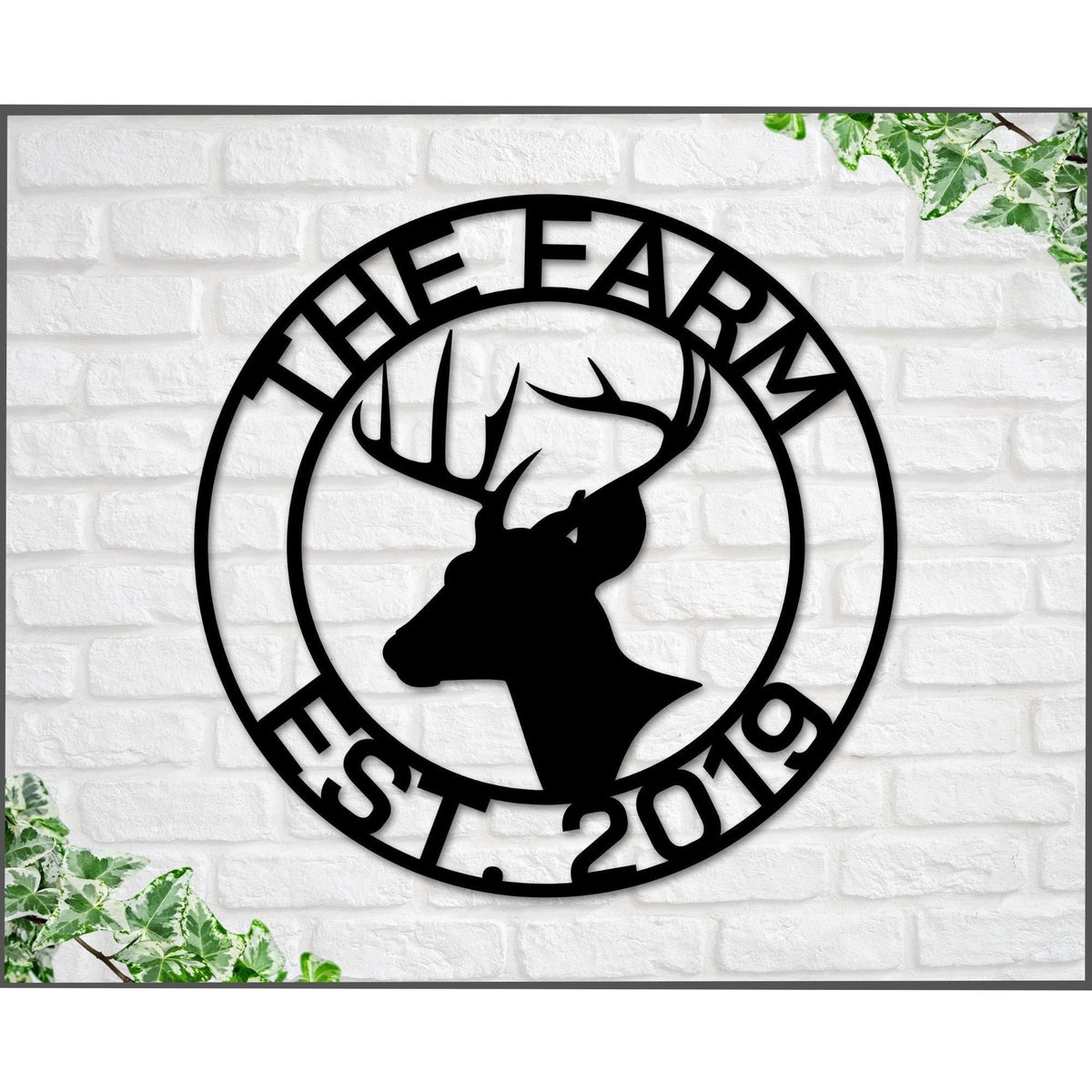 Ranch Sign Farm Sign Hunting Sign Deer Head Sign Metal Deer Sign Antler Decor Deer Camp Sign Last Name Sign Gift