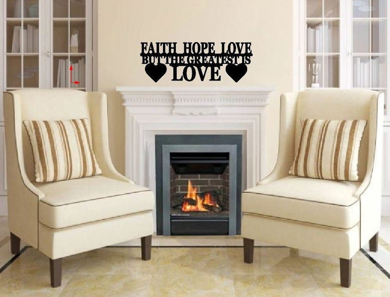 Faith Hope Love But The Greatest Is Love Metal Monogram Metal Wall Decor Metal Quote Housewarming Gift Christmas Gift