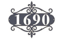 Address Sign Fancy Le Fleux Metal Sign Personalized Wedding Gift Housewarming Gift Weatherproof Metal Letter