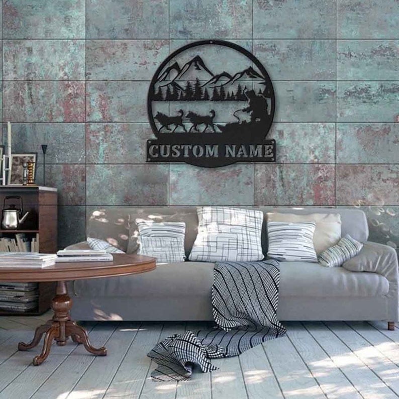 Personalized Sled Dog Racing Metal Sign WITH LED/WITHOUT LED Lights Custom Sled Dog Racing Sign Birthday Gift Sled Dog Racing Sign Sport Sign