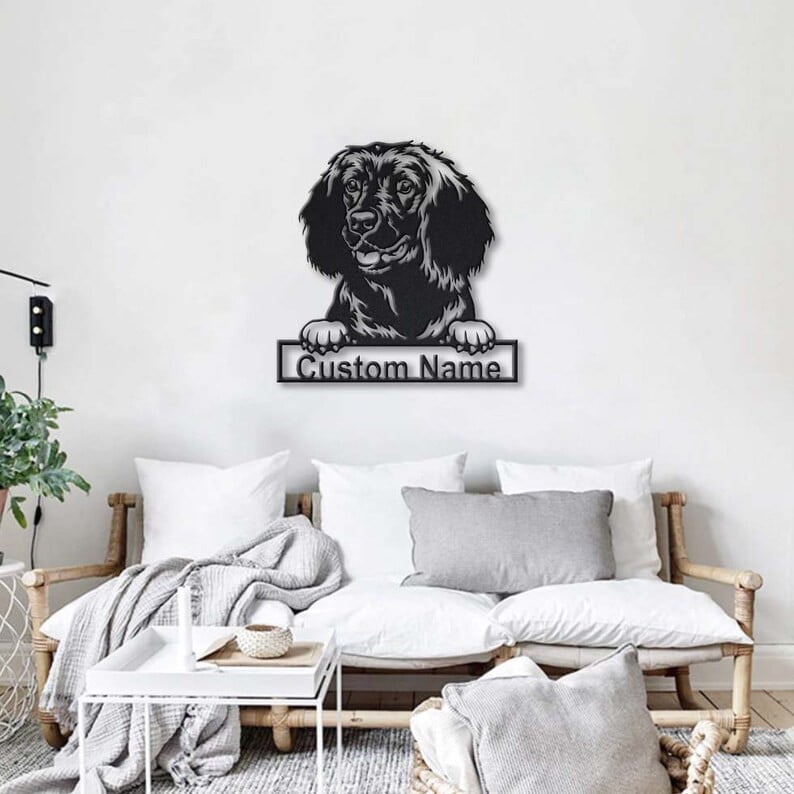Personalized American Water Spaniel Dog Metal Sign Art Custom American Water Spaniel Metal Sign Dog Gift Animal Funny Birthday Gift