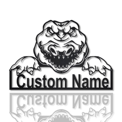 Personalized Alligator Metal Sign WITH LED/WITHOUT LED Lights Custom Alligator Metal Sign Birthday Gift Alligator Sign