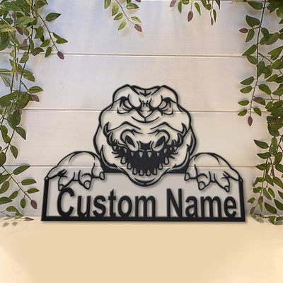 Personalized Alligator Metal Sign WITH LED/WITHOUT LED Lights Custom Alligator Metal Sign Birthday Gift Alligator Sign