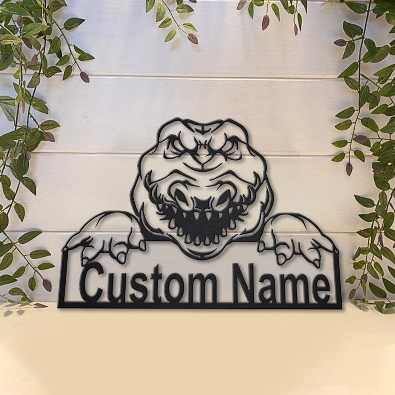Personalized Alligator Metal Sign WITH LED/WITHOUT LED Lights Custom Alligator Metal Sign Birthday Gift Alligator Sign