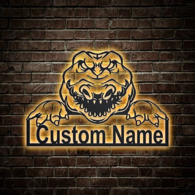 Personalized Alligator Metal Sign WITH LED/WITHOUT LED Lights Custom Alligator Metal Sign Birthday Gift Alligator Sign