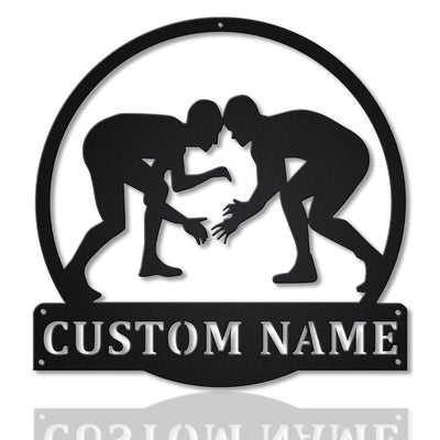 Personalized Wrestling Sport Metal Sign WITH LED/WITHOUT LED Lights v3 Custom Wrestling Metal Sign Birthday Gift Wrestling Gift