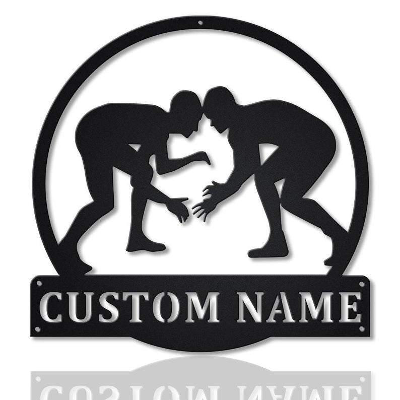 Personalized Wrestling Sport Metal Sign WITH LED/WITHOUT LED Lights v3 Custom Wrestling Metal Sign Birthday Gift Wrestling Gift