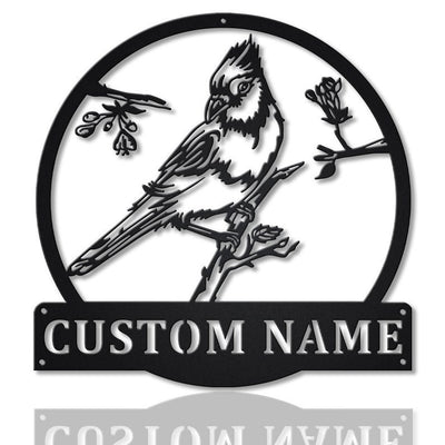 Personalized Blue Jay Bird Monogram Metal Sign Art Custom Blue Jay Bird Metal Sign Father's Day Gift Blue Jay Bird Gift