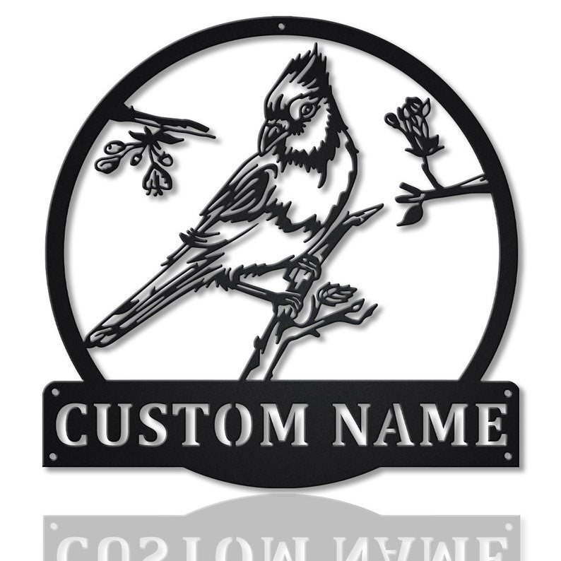 Personalized Blue Jay Bird Monogram Metal Sign Art Custom Blue Jay Bird Metal Sign Father's Day Gift Blue Jay Bird Gift