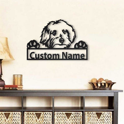 Personalized Maltese Dog Metal Sign Art Custom Maltese Dog Metal Sign Birthday Gift Animal Funny Father's Day Gift