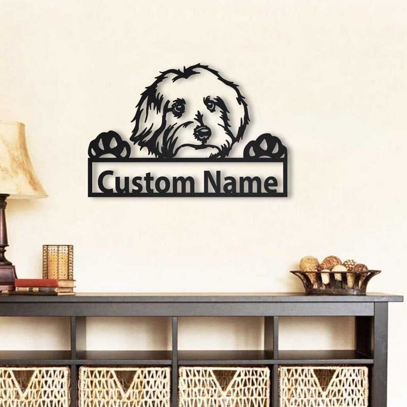 Personalized Maltese Dog Metal Sign Art Custom Maltese Dog Metal Sign Birthday Gift Animal Funny Father's Day Gift