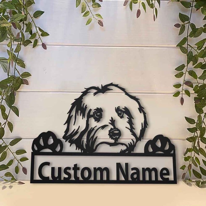 Personalized Maltese Dog Metal Sign Art Custom Maltese Dog Metal Sign Birthday Gift Animal Funny Father's Day Gift