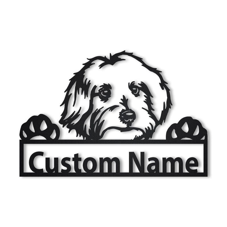 Personalized Maltese Dog Metal Sign Art Custom Maltese Dog Metal Sign Birthday Gift Animal Funny Father's Day Gift