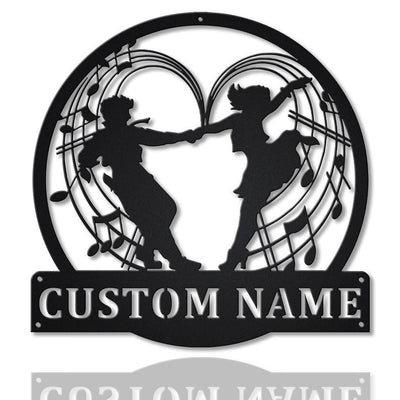 Personalized Ballroom Dancing Monogram Metal Sign Art v2 Custom Ballroom Dancing Metal Sign Hobbie Gifts Sport Gift Birthday Gift