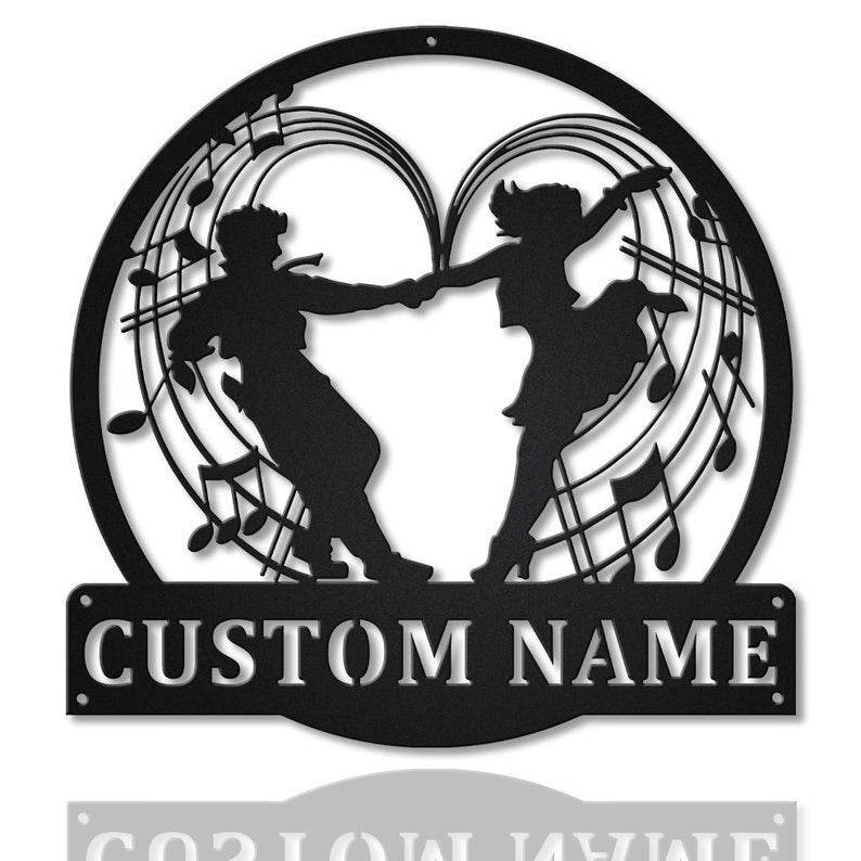 Personalized Ballroom Dancing Monogram Metal Sign Art v2 Custom Ballroom Dancing Metal Sign Hobbie Gifts Sport Gift Birthday Gift