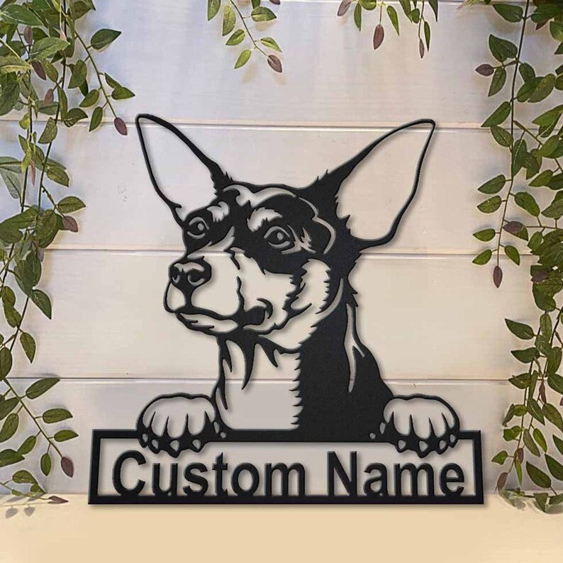Personalized Toy Fox Terrier Dog Metal Sign Art Custom Toy Fox Terrier Dog Metal Sign Dog Gift Birthday Gift Animal Funny
