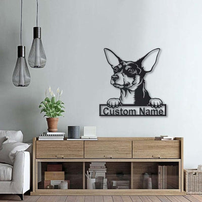 Personalized Toy Fox Terrier Dog Metal Sign Art Custom Toy Fox Terrier Dog Metal Sign Dog Gift Birthday Gift Animal Funny