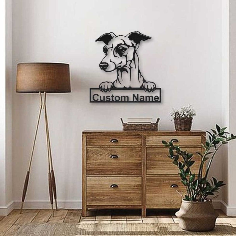 Personalized Italian Grayhound Dog Metal Sign WITH LED/WITHOUT LED Lights Custom Italian Grayhound Dog Sign Birthday Gift Italian Grayhound Sign