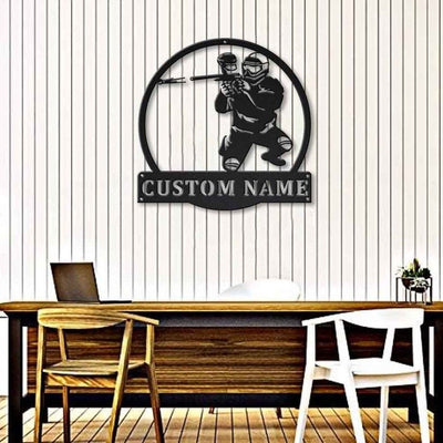 Personalized Paintball Monogram Metal Sign Art Custom Paintball Metal Sign Hobbie Gifts Sport Gift Birthday Gift