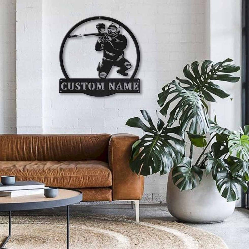 Personalized Paintball Monogram Metal Sign Art Custom Paintball Metal Sign Hobbie Gifts Sport Gift Birthday Gift