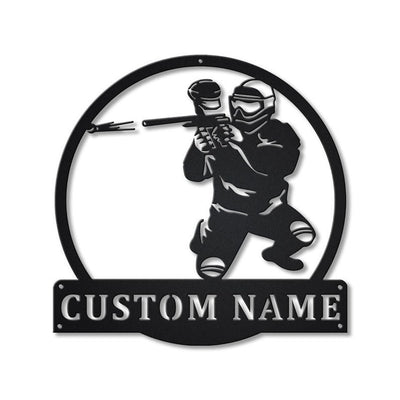 Personalized Paintball Monogram Metal Sign Art Custom Paintball Metal Sign Hobbie Gifts Sport Gift Birthday Gift