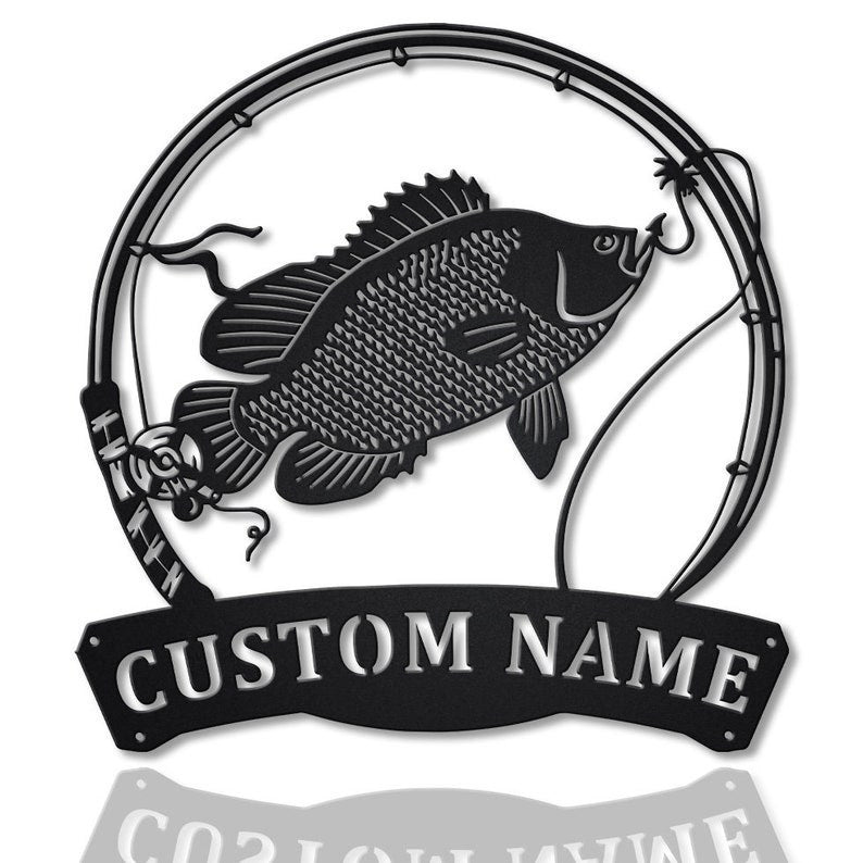 Personalized Tripletail Fishing Fish Pole Metal Sign Art Custom Tripletail Fishing Monogram Metal Sign Fishing Gifts Decor Decoration
