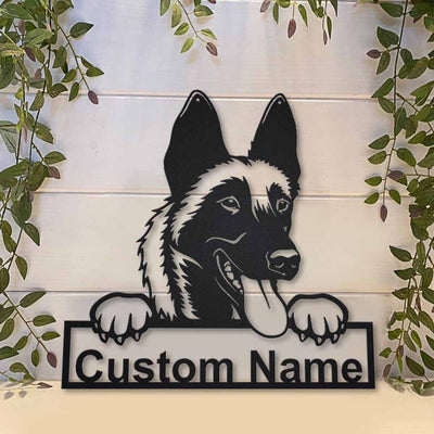 Personalized Malinois Dog Metal Sign Art Custom Malinois Dog Metal Sign Birthday Gift Animal Funny Father's Day Gift