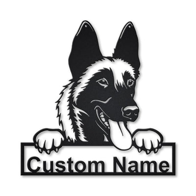 Personalized Malinois Dog Metal Sign Art Custom Malinois Dog Metal Sign Birthday Gift Animal Funny Father's Day Gift