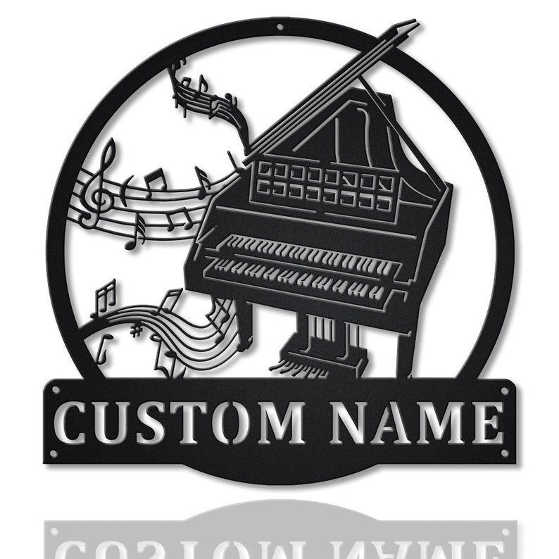 Personalized Harpsichord Music Metal Sign WITH LED/WITHOUT LED Lights Custom Harpsichord Metal Sign Birthday Gift Harpsichord Sign Music Sign