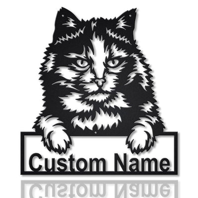 Personalized Tortoiseshell Cat Metal Sign WITH LED/WITHOUT LED Lights Custom Tortoiseshell Cat Metal Sign Birthday Gift Cat Sign