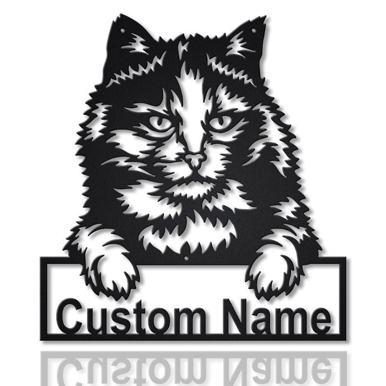 Personalized Tortoiseshell Cat Metal Sign WITH LED/WITHOUT LED Lights Custom Tortoiseshell Cat Metal Sign Birthday Gift Cat Sign