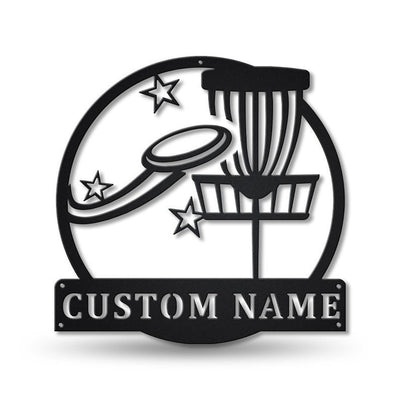Personalized Disc Golf Sport Monogram Metal Sign Art Custom Disc Golf Sport Metal Sign Hobbie Gifts Sport Gift Birthday Gift