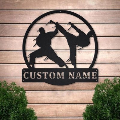 Personalized Brazilian Jiu Jitsu Monogram Metal Sign Art v6 Custom Jiu Jitsu Metal Sign Hobbie Gifts Sport Gift Birthday Gift