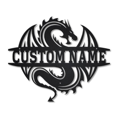 Personalized Dragon Metal Sign WITH LED/WITHOUT LED Lights Custom Dragon Metal Sign Hobbie Gifts Birthday Gift Dragon Sign
