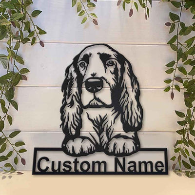 Personalized Field Spaniel Dog Metal Sign WITH LED/WITHOUT LED Lights Custom Field Spaniel Sign Birthday Gift Field Spaniel Dog Sign