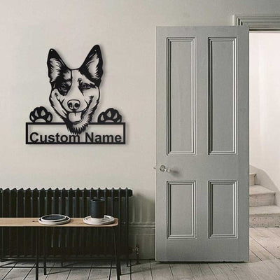 Personalized Australian Cattle Dog Metal Sign Art Custom Australian Cattle Dog Metal Sign Dog Gift Birthday Gift Animal Funny Gift