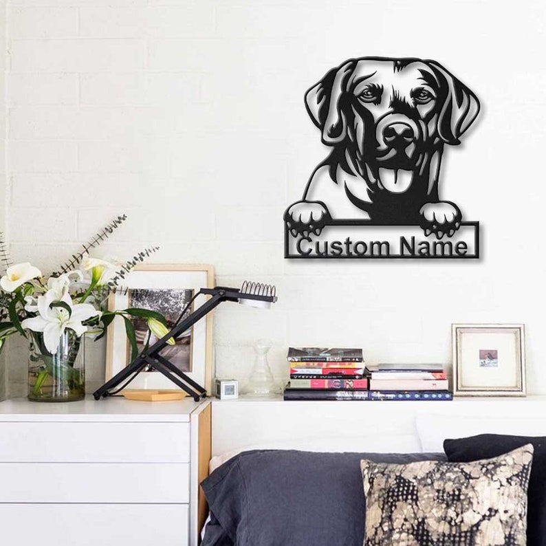 Personalized Chesapeake Bay Retriever Dog Metal Sign Art Custom Chesapeake Bay Retriever Metal Sign Father's Day Gift Pets Gift