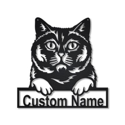 Personalized British Shorthair Cat Metal Sign Art Custom British Shorthair Cat Metal Sign Father's Day Gift Pets Gift Birthday Gift
