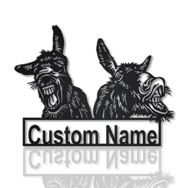 Personalized Donkey Funny Metal Sign WITH LED/WITHOUT LED Lights Custom Donkey Funny Metal Sign Birthday Gift Donkey Funny Gift